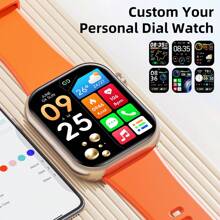 Hwagol 2025 Montre connectée améliorée (répondre/passer des appels), écran de 1,85 pouces, capacité de batterie de 230 mAh. Montre connectée convenant aux hommes et aux femmes. Traqueur de fitness, modes sportifs multiples, compteur de pas et de calories, moniteur de sommeil, moniteur de fréquence cardiaque. Compatible avec iOS et Android