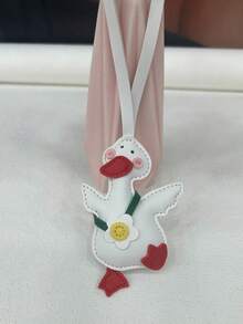 Dedoo INS热门腊肠犬巧克力小众个性化棒球钥匙扣吊坠编织挂绳配饰“我爱我的男朋友” - 白色 - 查看 4