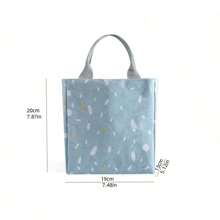 1pc Large Capacity Insulated Picnic Camping Beach Fresh Food Lunch Dinner Bag, Portable Outdoor Lunch Box With Stylish Design