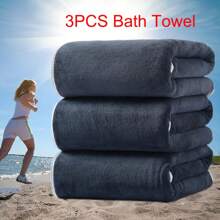 1/3pcs Ultra-Soft Microfiber Bath Towels, 300 GSM High Absorbency Quick Dry Bath Sheets 27.56 X 55.12 Inches, Multi-Purpose Towel For Spa, Yoga, Gym, Bathroom Back To School For Beauty Salon Home Bathroom