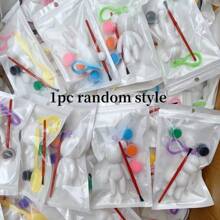 Juego de 1/3 piezas Oso de fluido Graffiti DIY, llavero de oso de fluido de dibujos animados, materiales de artesanía DIY, juguetes en blanco de graffiti pintados a mano, adecuado como obsequio de fiesta, recompensa en el aula, accesorio colgante (color de accesorio aleatorio), Regreso a la escuela, Útiles escolares