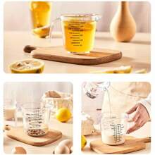 Plastic Measuring Jug, Measuring Cups,Measuring Cup Jugs For Baking Cooking, 150ML, 300ML, 600ML, Easy To Read Measurements, Cook With Accuracy 3PCS Kitchen Baking Measuring Cups, 150ml, 300ml, 600ml Set Plastic Measuring Cups, Cooking And Baking Seasoning Liquid Measuring Cups, Multiple Scale Identification, With Handle And Triangular Mouth