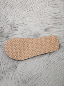 Damskie modne płaskie sandały ze słomy plecionej, swobodne letnie plażowe klapki wsuwane