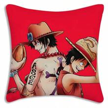 1 Pc One Piece Pillowcase - Anime Print Pillowcase - Luffy Sofa Pillowcase | Anime Print Room Decor