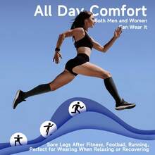 1 Pair Toe-Less Sports Compression Socks, Breathable Shaping Zipper Pressure Long Socks - Multicolor - View 7