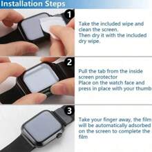 3 Pieces Screen Protector Film Compatible With Apple Watch Ultra 2 49mm 10 9 8 7 6 5 4 3 2 1 HD 49MM 46MM 40MM 41MM 42MM 45MM 44MM 38MM Screen Glass Protector Soft Shell