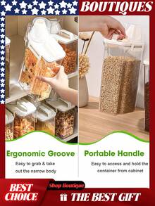 Contenedores de cereal, dispensador de arroz, contenedor de cereal, contenedor de arroz, contenedor de almacenamiento de harina, contenedor de harina, dispensador de arroz, contenedor de almacenamiento de granos, contenedores de harina y azúcar, dispensadores de cereal, almacenamiento de arroz, contenedor de almacenamiento de arroz, contenedor de almacenamiento de comida para perros, dispensador de cereal, contenedores de almacenamiento de comida para mascotas, contenedor de comida para perros, contenedor de comida para mascotas, contenedor de almacenamiento hermético de comida para perros, contenedor de almacenamiento de semillas para pájaros, contenedor de comida para gatos, contenedor de comida para perros, contenedor de arroz, contenedor de almacenamiento de alimentos de cocina de plástico con taza, pequeño contenedor/dispensador de comida para mascotas - Transparente y blanco roto - Ver 5