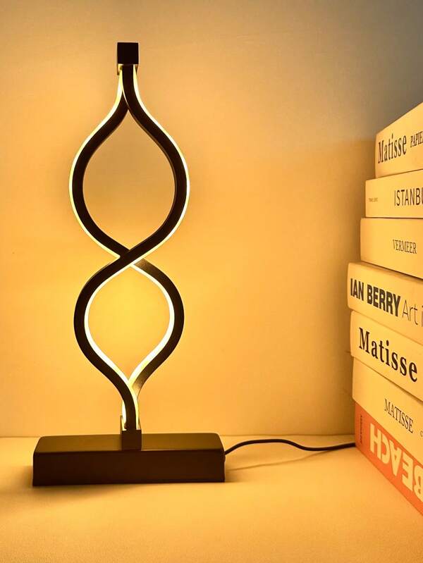 1 pièce Lampe de bureau moderne nordique en aluminium, alimentée par USB - 3 couleurs variateur, convient pour la chambre à coucher, le bureau, le salon, la décoration de bureau