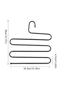 1pc Multi-Functional S-Type Pants Hanger For Closet Storage Magic Trousers Rack Space-Saving Pants Organizer For Household Multiple Layers Clothes Hanger Clip Organizer For Skirts Dresses Shorts Cargo Pants Storage - Keep Your Closet Tidy - Multicolor - View 11