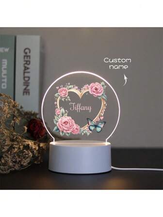 1 pieza, Regalo creativo personalizado, Regalo personalizado del Día de San Valentín, Luz de noche con nombre personalizado, Regalo para la novia, Regalo de cumpleaños personalizado, Regalo personalizado para la novia, Decoración personalizada para el dormitorio, Decoración personalizada para fiestas, Regalo del Día de San Valentín, Lámpara de luz de noche, Multifuncional, Ornamental, Letra, Elegante, Moderno, Colorido, Kawaii, Adorable, Lindo, Casual, Personalizado, Único, Personalizado, Regalos para bebés, Hijo, Hija, Dormitorio, Sala de estar, Regreso a la escuela, Luz personalizada para la habitación de los niños, Fácil comodidad