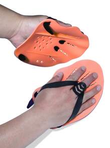 1 Pair Swim Training Paddles, Adjustable Silicone Strap Unisex Swimming Training Webbed Gloves, Scuba Diving Fins, Silicone Palm Accelerating Paddle Sports Equipment, Beach Essentials, Beach Accessories, Pool Float