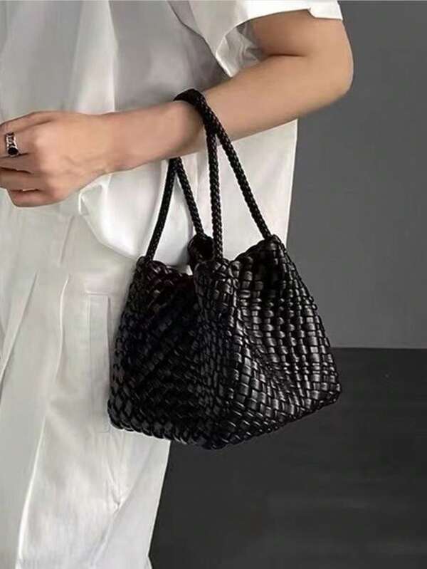 1 Piece Women's Bag 2025 New Preference Bag Type Basket Bag 2025 New High-End Feeling For Going Out Versatile Dice Exquisite Bag Hand-Held Bucket Bag Two