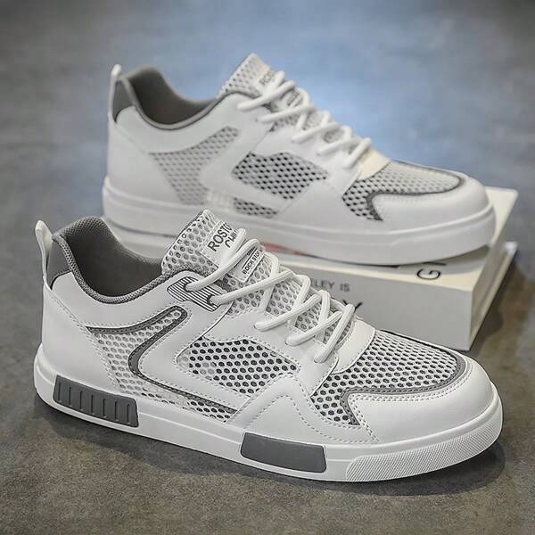 New Breathable Mesh Hollow Out Plus Size Men Shoes, Anti-Odor Cross-Border E-Commerce