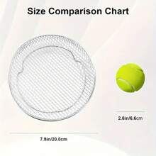 1 Set Stainless Steel Air Fryer Accessories - Round Rack, Steam Rack, Dehydrator Rack, Grill Basket And Overflow Filter - Ideal For Healthy Cooking, Multi-Layer Cooking Solution, Stainless Steel