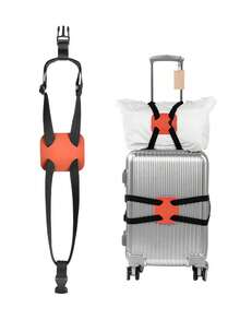 Suitcase Multifunctional Luggage Packing Straps Plus Luggage Tag, Anti-Fall Elastic Elastic Rope, Luggage Bag Fixing Strap, Stylish And Simple Thickened Pu Li Brand Luggage Anti-Lost Lightweight Checked Luggage Tag Solid Color Luggage Tag, Suitcase Reinforcement Strap, Luggage Strap Luggage Strap Suitcase Elastic Strap, Travel Accessories For Traveling Abroad - Multicolor - View 9