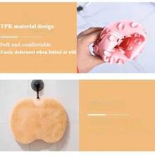1pc Pink Silicone Foot Massager & Scrubber Pad Set For Bathroom Foot Washing And Rubbing Wonder, Slouchy Person's Foot Brush, Foot Sole Massage Pad, Home Bathroom Foot Rubbing Pad, Anti-Slip Foot Washing Strap, Suction Cup
