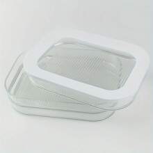 Set di contenitori impilabili in 3 piani per frigorifero con coperchi - ideali per carne, verdure e frutta - set di organizer da cucina in plastica