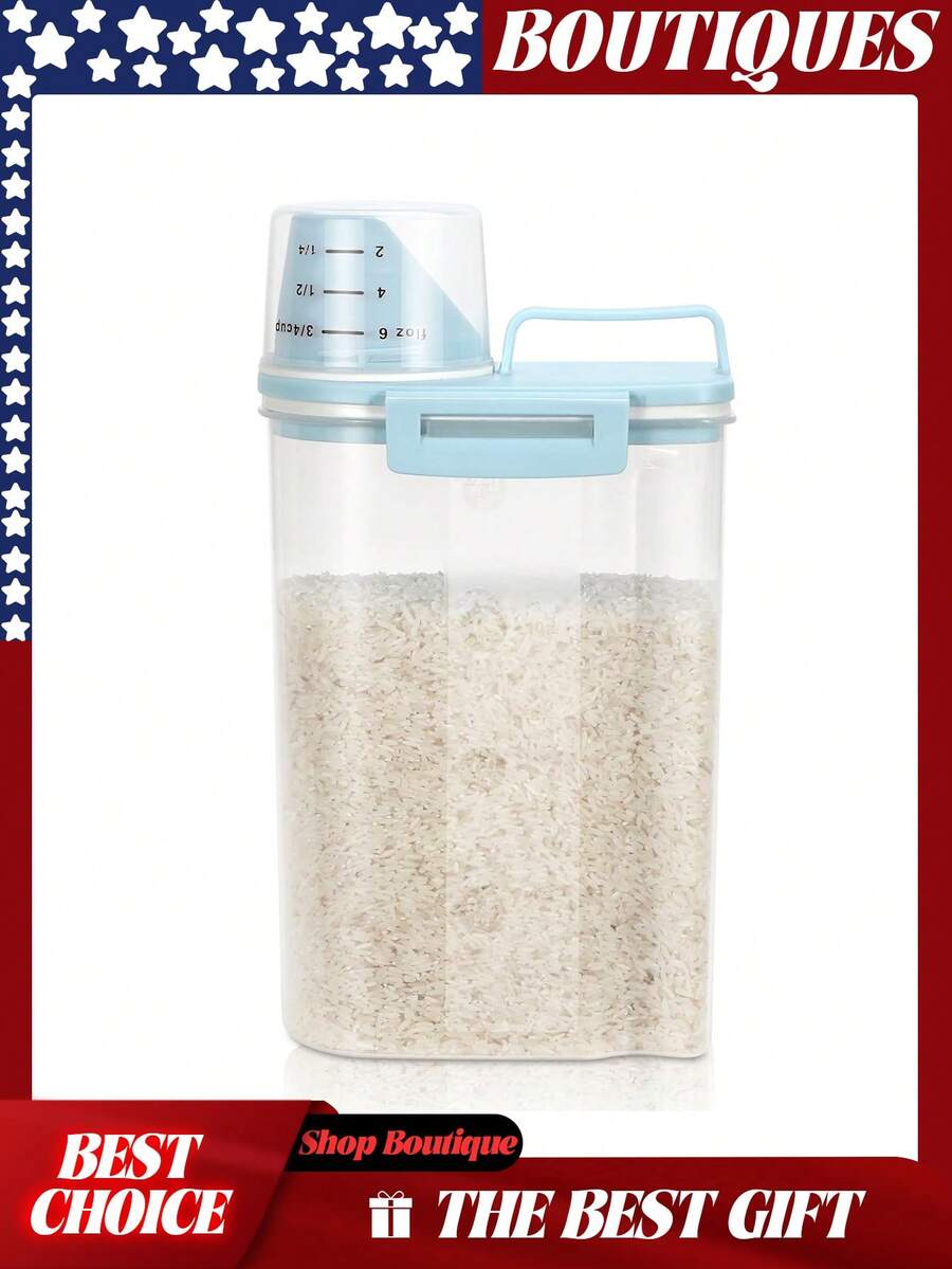 Contenedores para almacenar cereales, dispensador de arroz, contenedor de cereales, contenedor de arroz, contenedor de almacenamiento de harina, contenedor de harina, dispensador de recipiente de arroz, contenedor de almacenamiento de granos, contenedores de harina y azúcar, dispensador de contenedores de cereales, almacenamiento de arroz, contenedor de almacenamiento de arroz, contenedor de almacenamiento de comida para perros, dispensador de cereales, contenedores de almacenamiento de alimentos para mascotas, contenedor de alimento para perros, contenedor de alimento para mascotas, contenedor de almacenamiento hermético de alimento para perros, contenedor de almacenamiento de semillas para pájaros, contenedor de alimento para gatos, recipiente de alimento para perros, contenedor de almacenamiento de arroz, recipiente de almacenamiento de alimentos de la despensa de la cocina de plástico con taza, pequeño contenedor/dispensador de alimento para perros y gatos - Azul cielo - Ver 1