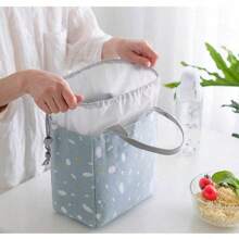 1pc Large Capacity Insulated Picnic Camping Beach Fresh Food Lunch Dinner Bag, Portable Outdoor Lunch Box With Stylish Design