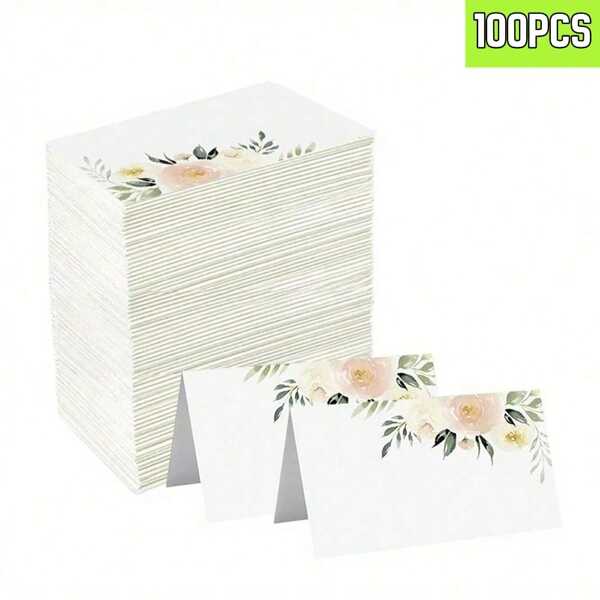 20/50/100pcs Wedding Seating Number Card Name Place Cards Christmas Birthday Party Rose Greeting Card Table Decoration,School Supplies,Back To School