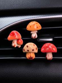 Car Interior Accessories With Cute Mushroom Decorations On The Air Vents Add Vitality To The Car Interior
