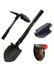 Outdoor Survival & Camping Four-In-One Multifunctional Folding Shovel - Made Of Durable Stainless Steel, With Saw, And Bottle Opener Camping Stuff