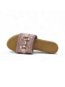 Bequeme süße exquisite Sommersandalen für Damen - Pink - Übersicht 4