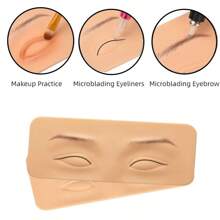 3D Makeup Practice Eyebrow & Eye, Permanent Makeup Practice Thick Stereo Silicone Skin, Suitable For Eyebrow Tattoo, Eyeliner, Makeup Practice, Silicone Fake Skin, For Beginners And Experienced Artists
