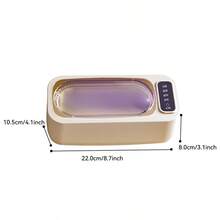 HYUNDAI Ultrasonic Cleaner, Professional High-Frequency Vibration Technology, Suitable For Glasses, Watch Bands, Coins, Earrings, Rings, Necklaces, Makeup Brushes, Etc. 360° Deep Cleaning, Multi-Functional Cleaning Assistant