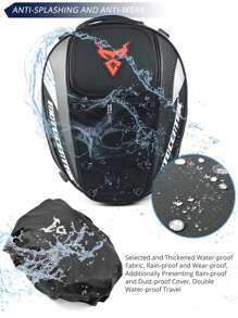 1 szt. Torba na motocykl, czarna, wodoodporna torba na motocykl, torba na tylne siedzenie, wielofunkcyjna torba na kask Motoceoss, plecak motocyklisty, torba do przechowywania bagażu, plecak na akcesoria rowerowe