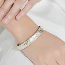 925 Silver Easy Bohemian Jewelry - Handmade Hollow Floral Bracelet, Nature Inspired, Hypoallergenic, Suitable For Sensitive Skin
