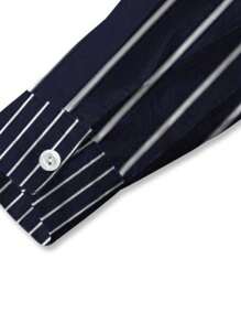 Men Clothes Long Sleeve Casual Stripe Shirt Fashion Top, Fall