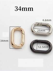 5pcs Metal Oval Spring Buckle Can Be Opened Keychain Bag Hook Dog Chain Buckle Accessories O-Ring Buckle Luggage Hardware Accessories Oval Opening Carabiner