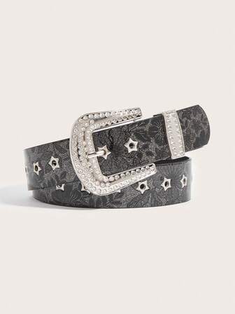 1 件街头风格星形音乐节 Y2K 风格女士腰带，秋季、万圣节