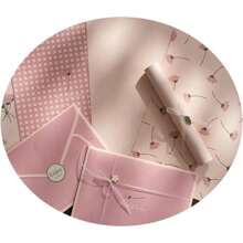 Carta da lettere con buste, carta da lettere floreale, carta da lettere vintage floreale con stickers e nastri in chiffon, 4 fogli con 2 buste, per il ritorno a scuola