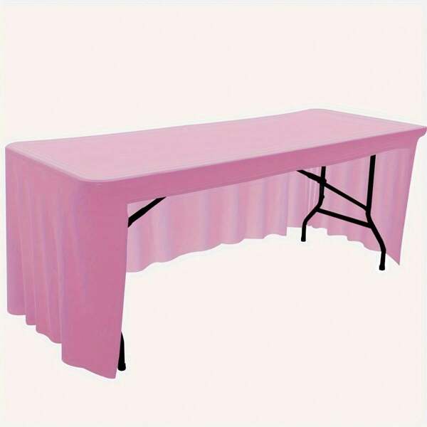 1 Pack Stretch Tablecloth Skirt, Polyester Spandex Machine Made For General Fit Occasions