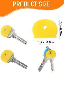1/5/10/20Pcs Random Color Colored Key Caps Covers Soft Rubber Key Identifiers Protector Organizer Labels Silencer Key Toppers Key Accessories