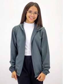 Unisex Children's And Youth Windbreaker - 深灰色 - 查看 3