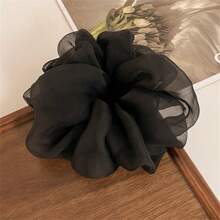 1 Peça Scrunchie de Chiffon Elegante, Laço para Cabelo Feminino, Acessório de Cabelo para Rabo de Cavalo, Coque, Scrunchies e Laços de Cabelo