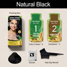 Herbal Hair Dye, Herbal Semi-Permanent Hair Dye, Unisex Instant Hair Dye, Plant Extracts, Nourishing Hair, Long-Lasting Color, Dyeing Fashionable Hair Color
