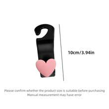 2 piezas Ganchos creativos con forma de corazón para reposacabezas de coche, organizadores de almacenamiento para el coche para colgar bolsas, carteras, bolsas de la compra, paraguas