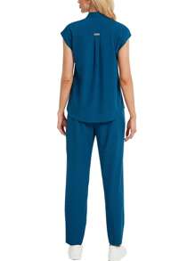 Set de 2 uniformes de moda con cuello mao para mujer