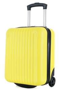 R.Leone Maleta Trolley Equipaje de Mano 40x30x20cm Wizzair Vueling 2 Ruedas ABS 288 - Verde Oscuro - Ver 11