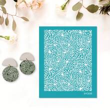 Clay Silk Screen Printing Stencils, Small Flower/Branch/Leaf Pattern, Polymer Screen For Handmade Crafts, Earring Making, Scrapbooking & Stamping - Multicolor - View 16