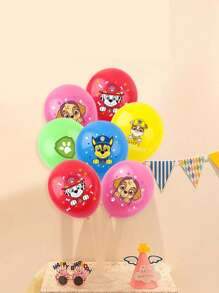 Paw Patrol 12 pulgadas Globos de látex con diseño de equipo de perros para decoración de fiestas, decoración de sitios, fiestas, temporada de regreso a clases, Día de la Madre, Día de Acción de Gracias, Navidad