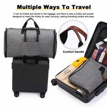 1pc New Simple Style Solid Colour Folding Extra Large Capacity Portable Handbag, Multi-Functional Duffel Bag, Clothes Storage Bag, Suitable For Travelling, Can Also Be Used As Holiday Gifts
