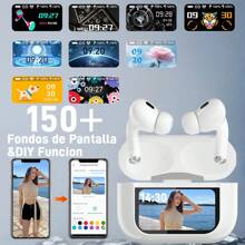 Auriculares con pantalla LCD inteligente, auriculares deportivos inalámbricos multifuncionales con micrófono incorporado, perfectos para actividades deportivas y de fitness.