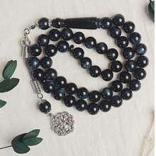 1pc Galaxy/Starry Sky Resin Rosary Beads, 10mm 45pcs Acrylic Imitation Amber Single Strand Bracelet - Multicolor - View 2
