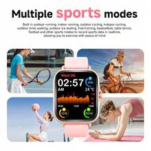 SIMSONLAB 2025新款男女通用智能手表，TFT高分辨率屏幕，多种运动模式，计步器，运动追踪，音乐控制，相机控制，简约设计，支持多语言