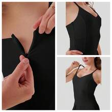 Pobodo Women's Casual Loose Coverall Jumpsuit One-Piece Sleeveless Wide-Leg Long Pants Jumpsuit With Pockets - Black - View 2